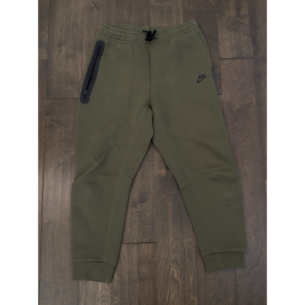Nike Tech Fleece Joggers Kids Size XL Olive Green Sportswear Pants FD3287-223